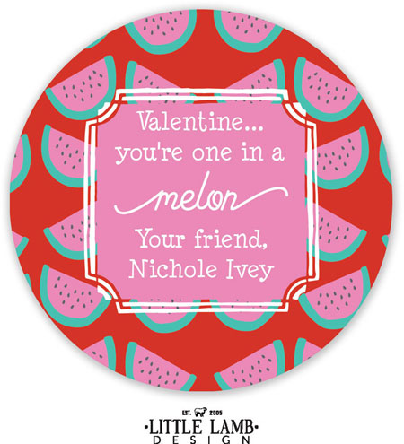 Little Lamb - Valentine's Day Gift Stickers (One in a Melon)